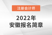 安徽省财政厅注会委员会印发《安徽省2022年注册会计师考试报名简章》
